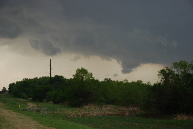 Developing Funnel Cloud, North of Muskogee, OK