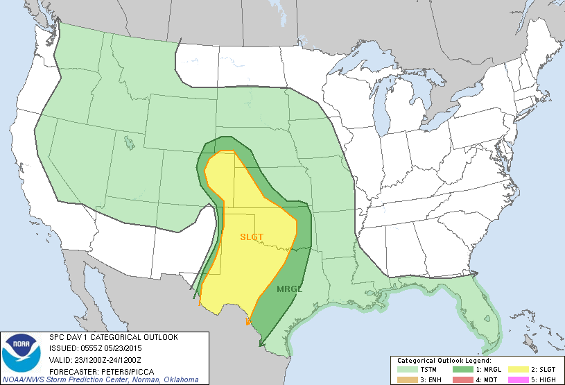 Severe Weather Outlook (SPC 6:45 am)