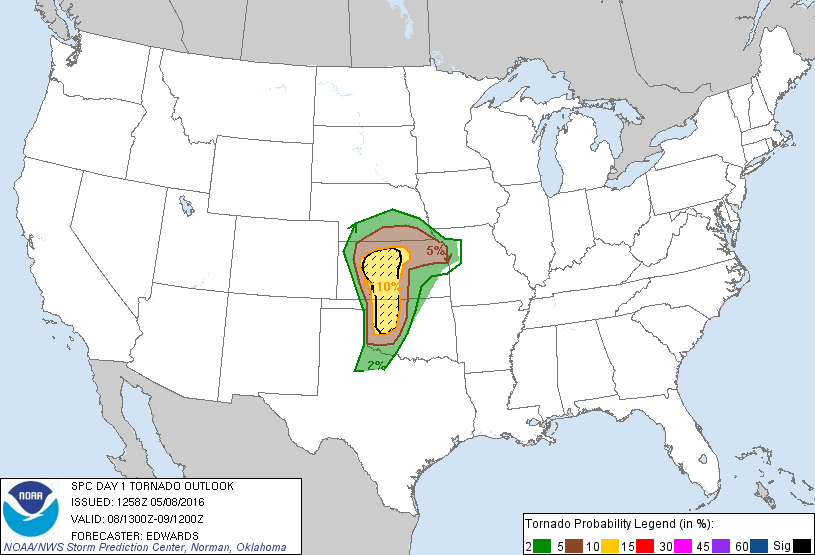 The tornado outlook for today