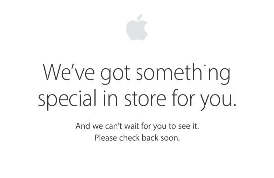 The Apple store was shut down and this is the message I got until the store went live